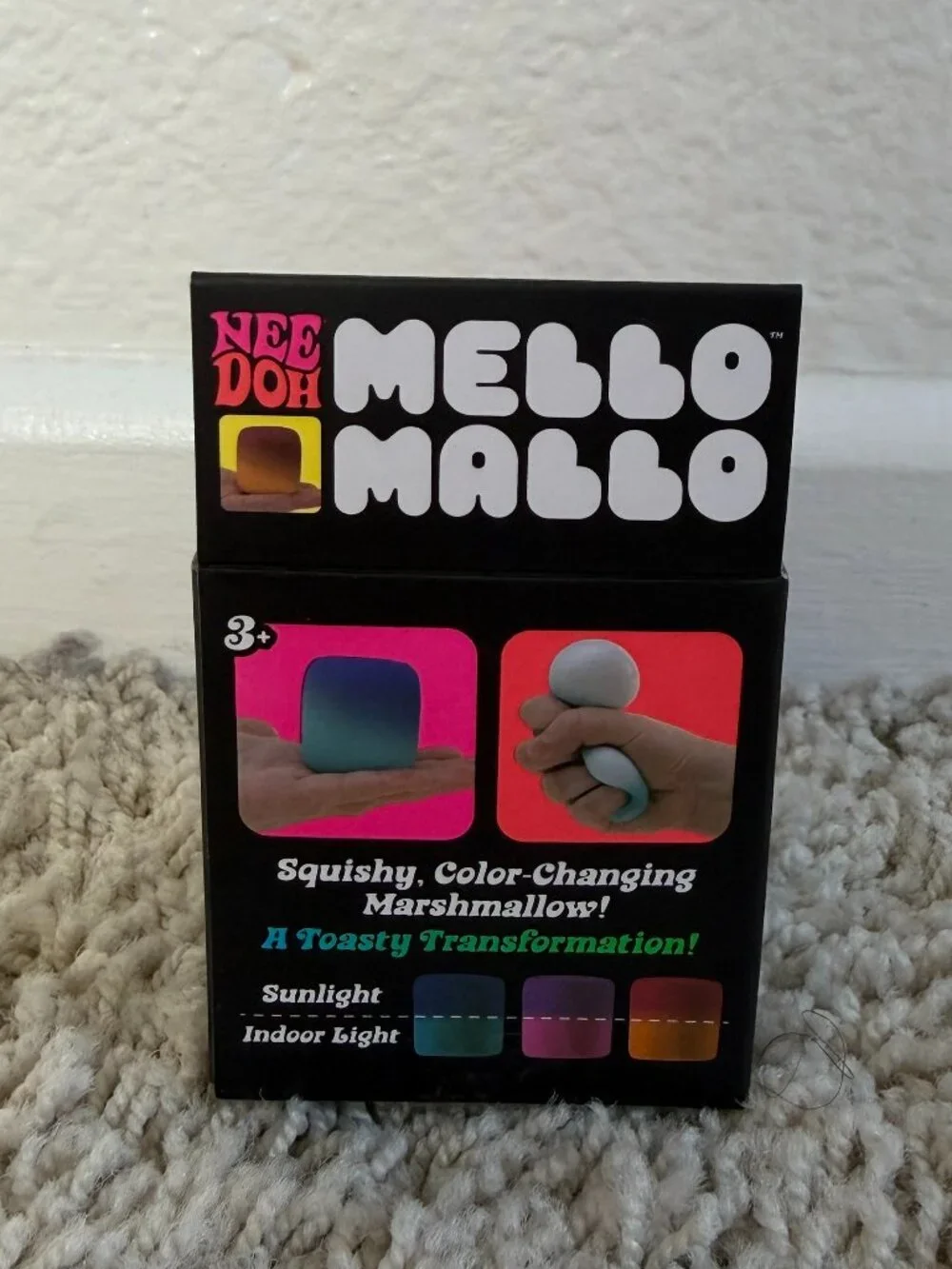 Nee Doh Mello Mallo Color Changing Marshmallow Pink NWT